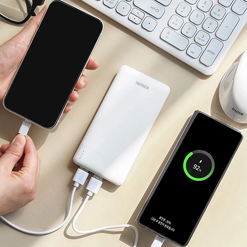 코끼리 듀얼 슬림팩 휴대용 10000mAh 보조배터리