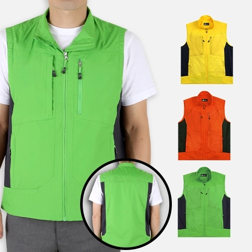 딥 배색 단체 조끼 M-3XL, 남자 여자 행사 조끼
