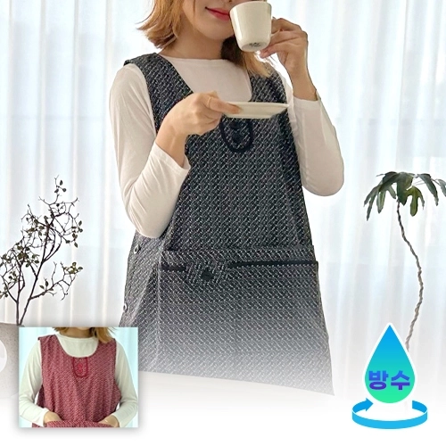 투버튼 겨울 방수 기모 앞치마 L, XL