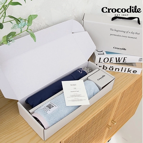 크로커다일하트자수암막+투톤보다 우산수건세트