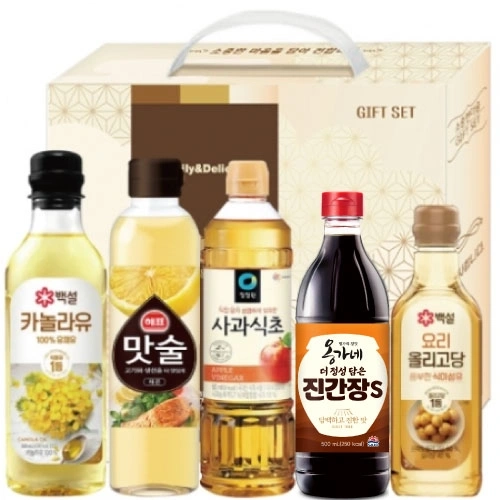 소중한마음 5p 2호(카놀라유+맛술+사과식초+진간장+올리고당)