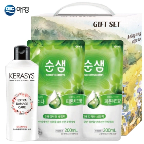 애경 엑스트라 샴푸 순샘 리필 2p 세트