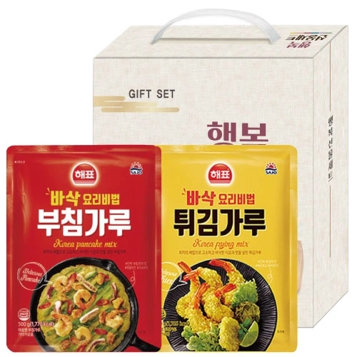 해표 부침가루 500g + 튀김가루 500g 선물세트