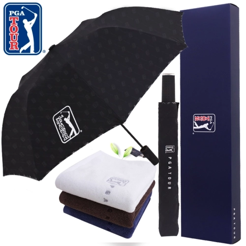 PGA 2단 엠보선염 바이어스 우산 + 150g 세면타올세트