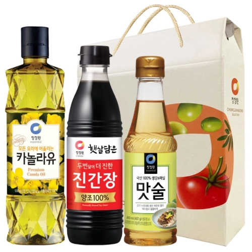 청정원 카놀라유, 진간장, 맛술 선물세트