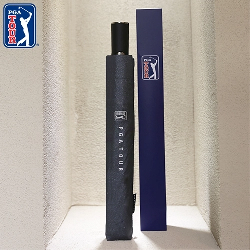 PGA 2단 자동 블랙 메탈 우산