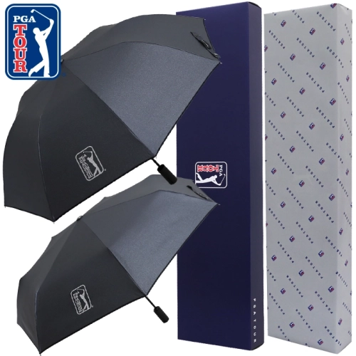PGA 2단 자동 / 3단 완전자동 블랙 메탈 우산 세트