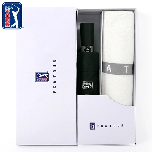 PGA 3단 7K 완전자동 무지 우산 + 130g 면사 타올세트