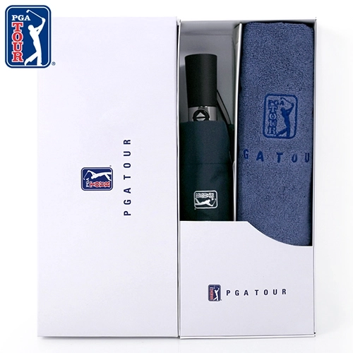 PGA 3단 7K 완전자동 무지 우산 + 150g 면사 타올세트