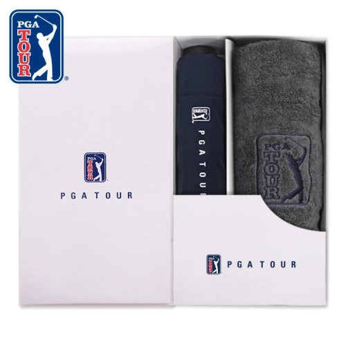 PGA 3단 수동 무지 우산 + 190g 호텔타올세트