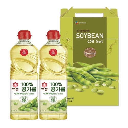 백설 제일제당 콩기름 500ml*2p 선물세트