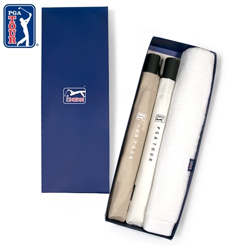 PGA 2단자동 암막 우양산 2P+260g 타올세트