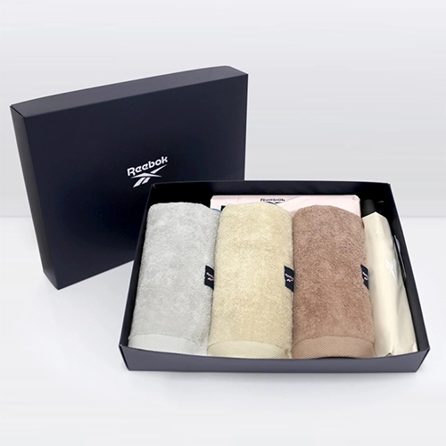 리복 3단60완전자동 암막+3단완전자동 뉴트럴 암막 우양산+170g 면사타올 3P 세트(소)