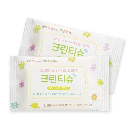 종이 비데 물티슈 (10매)