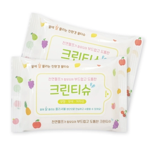 천연펄프 종이 물티슈 (20매- 과일)
