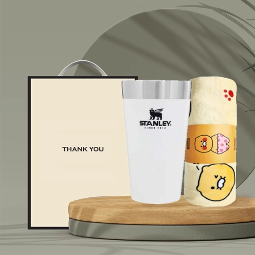 시즈넬 선물세트 스탠리 비어파인트473ml + 카카오 무릎담요