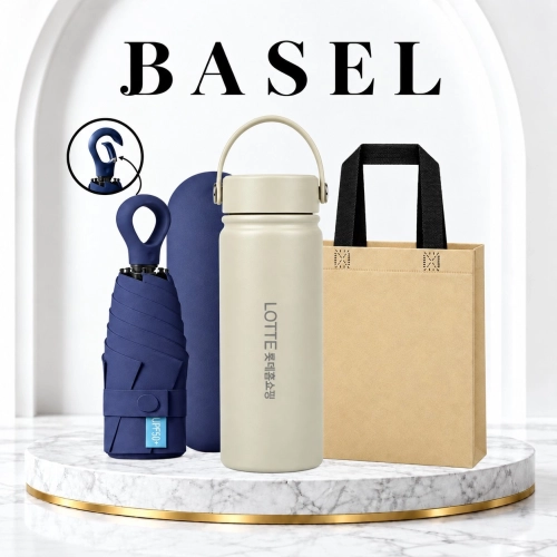 바젤 소프트 핸들 텀블러550ml + 고리형 5단 양우산