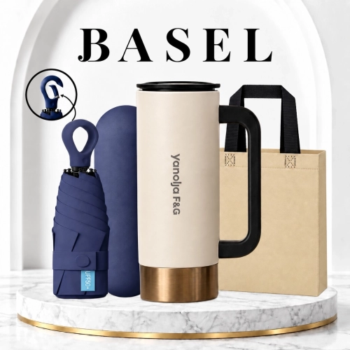 바젤 모던비트 진공 텀블러 350ml + 고리형 5단 양우산