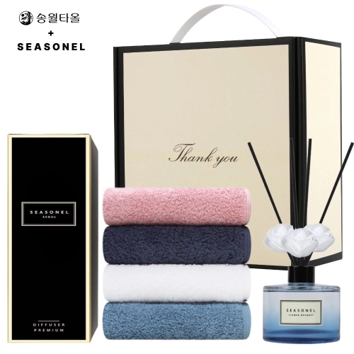 시즈넬 호텔 선물세트 디퓨저 120ml+송월 크라운 180g