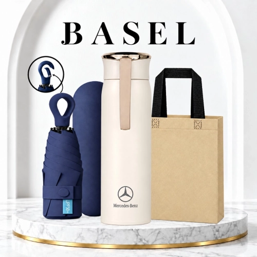 바젤 캐리 스트랩 텀블러 450ml + 고리형 5단 양우산