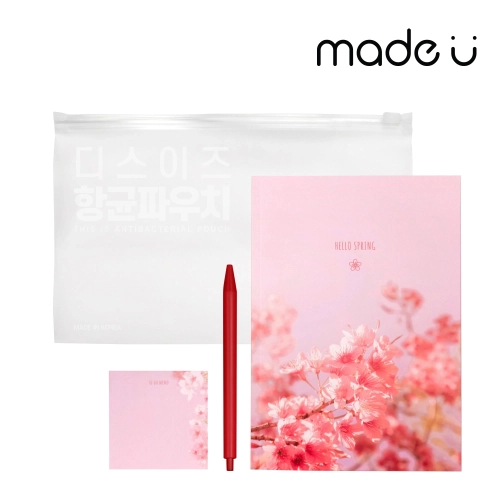 에브리데이 웰컴키트 제작노트형 A타입 노트/볼펜/포스트잇/항균파우치