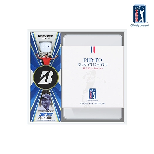 레시피 PGA TOUR 선몬랩 선쿠션 17g + 브릿지스톤 타이거우즈 골프공3구